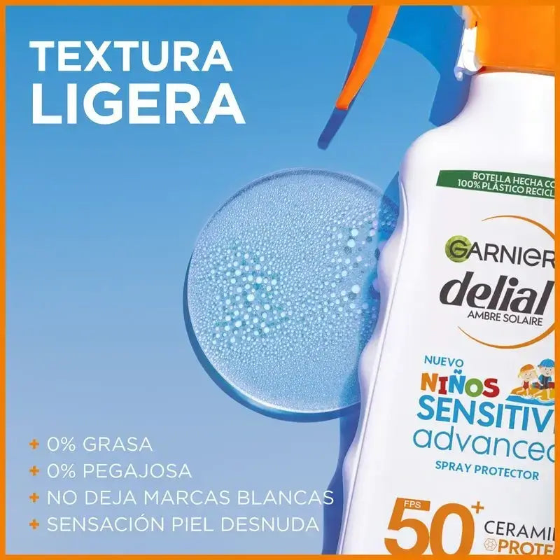 Garnier Delial Αντηλιακό για παιδιά SPF 50 για ανοιχτόχρωμες και ευαίσθητες επιδερμίδες. Παιδιατρικό, 270 ml