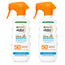 Garnier Delial Αντηλιακό για Παιδιά SPF 50 για ανοιχτόχρωμες και ευαίσθητες επιδερμίδες. Παιδιατρικό, 270 ml, συσκευασία 2 τεμαχίων
