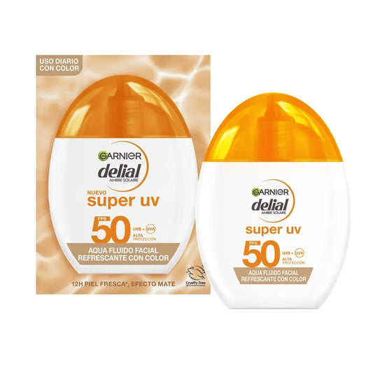 Garnier Delial Super UV Δροσιστικό Υγρό Αντιηλιακό για το Πρόσωπο SPF 50 με ματ αποτέλεσμα, 50 ml