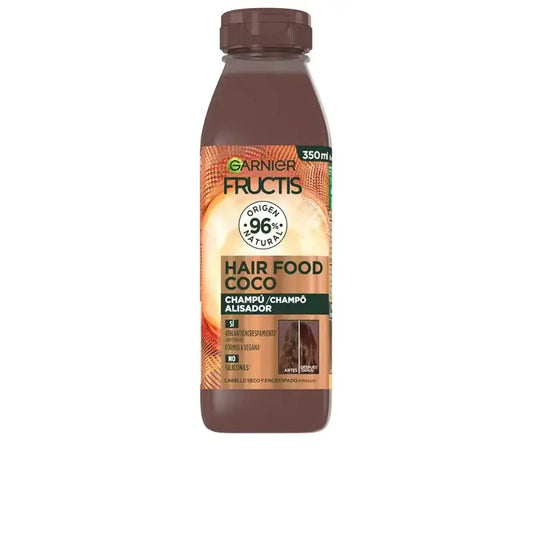 Garnier Fructis Hair Food Coco Σαμπουάν για λείανση 350 ml για ξηρά και φριζαρισμένα μαλλιά