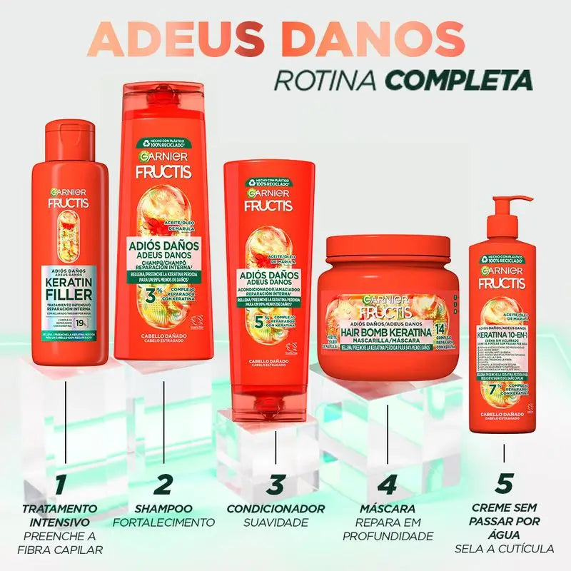 Garnier Fructis Μάσκα «Αντίο στις Φθορές» με έλαιο μαρούλα για ταλαιπωρημένα μαλλιά 320 ml