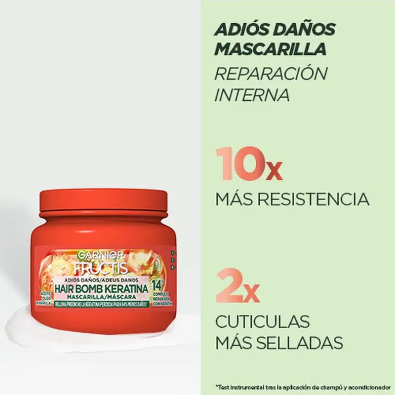 Garnier Fructis Μάσκα «Αντίο στις Φθορές» με έλαιο μαρούλα για ταλαιπωρημένα μαλλιά 320 ml