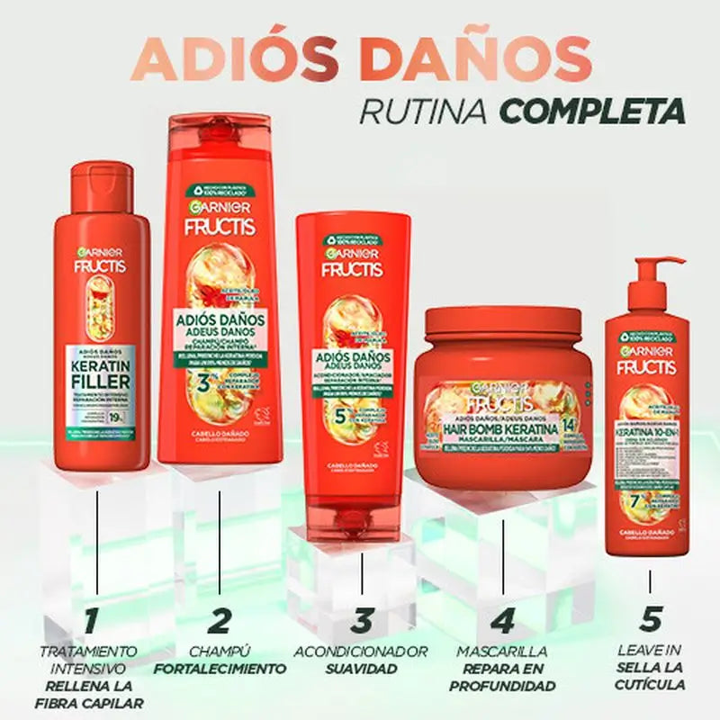 Garnier Fructis Μάσκα «Αντίο στις Φθορές» με έλαιο μαρούλα για ταλαιπωρημένα μαλλιά 320 ml