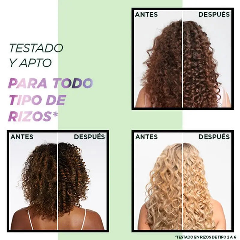 Garnier Fructis Método Rizos Μάσκα Νο 2 για ενυδατωμένα μπούκλα για 1 εβδομάδα 370 ml