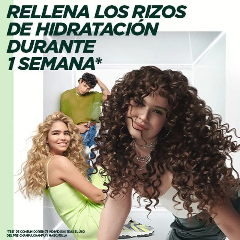 Garnier Fructis Método Rizos Μάσκα Νο 2 για ενυδατωμένα μπούκλα για 1 εβδομάδα 370 ml