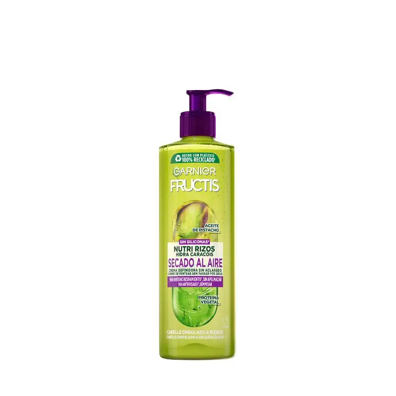 Garnier Fructis Nutri Curls Air Drying No Rinse Curly or Wavy Hair Cream - 400 Ml