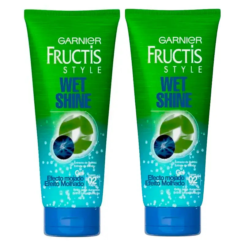 Garnier Fructis Style Gel Wet Shine με εφέ βρεγμένων μαλλιών, Συσκευασία 2 x 250 ml