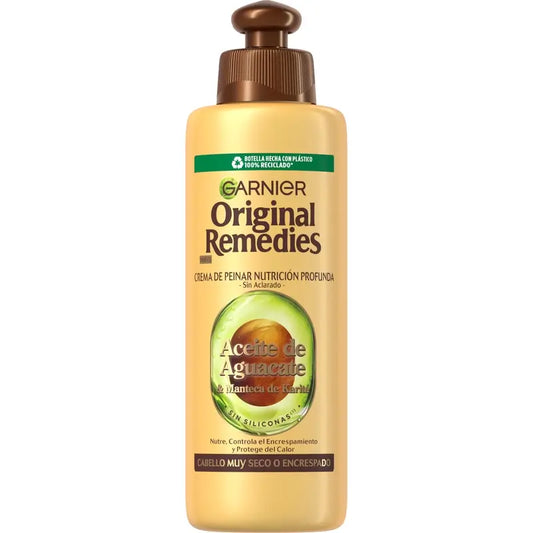 Garnier Original Remedies Κρέμα με λάδι αβοκάντο και βούτυρο καριτέ για ατίθασα και φριζαρισμένα μαλλιά 200 ml