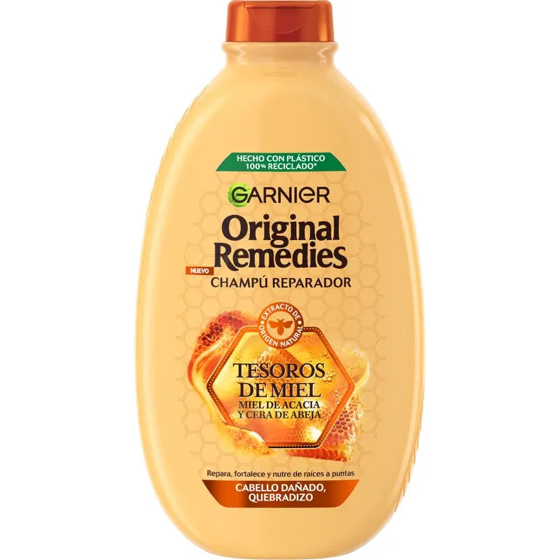 Garnier Original Remedies Σαμπουάν Επανόρθωσης «Θησαυροί Μελιού» για Ξηρά και Εύθραυστα Μαλλιά 600 ml