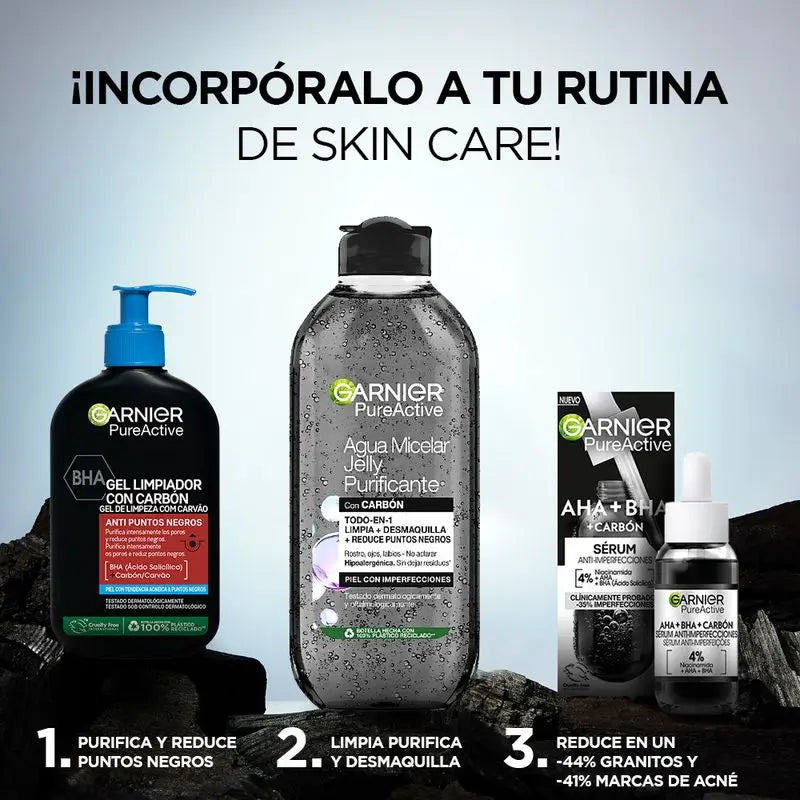 Garnier Pure Active Gel καθαρισμού κατά των μαύρων στιγμάτων με άνθρακα και σαλικυλικό οξύ: Καθαρίζει τους πόρους και μειώνει τα μαύρα στίγματα