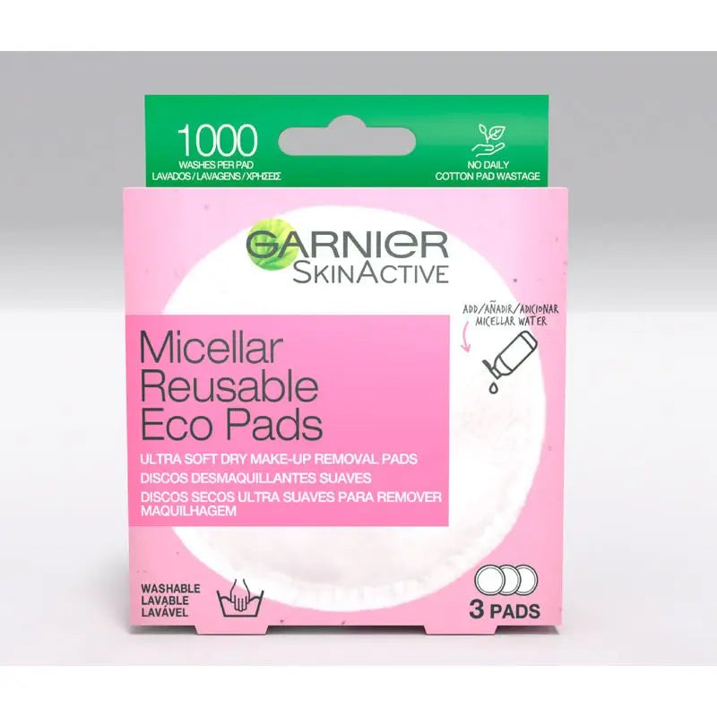 Garnier Skin Active Επαναχρησιμοποιούμενα δισκία αφαίρεσης μακιγιάζ από μικροΐνες