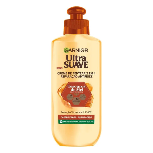 Garnier Ultra Doux Κρέμα Χτενίσματος 2 σε 1 για Επανόρθωση και Καταπολέμηση του Φριζ, 200 ml
