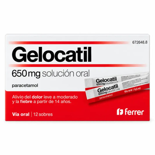 Gelocatil 650 mg Πόσιμο διάλυμα 12 φακελάκια