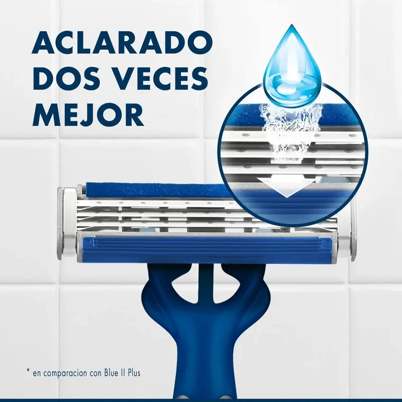 Gillette Blue3 Smooth 8+4 Ξυραφάκια μίας χρήσης για άνδρες με περιστρεφόμενη κεφαλή 40° και λιπαντική ταινία, 12 τεμάχια