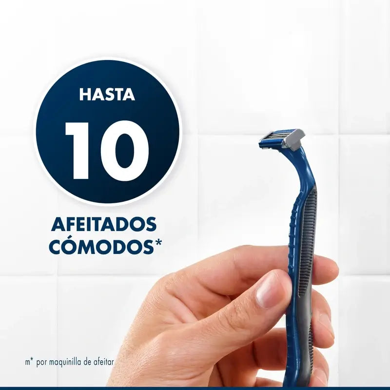 Gillette Blue3 Smooth 8+4 Ξυραφάκια μίας χρήσης για άνδρες με περιστρεφόμενη κεφαλή 40° και λιπαντική ταινία, 12 τεμάχια