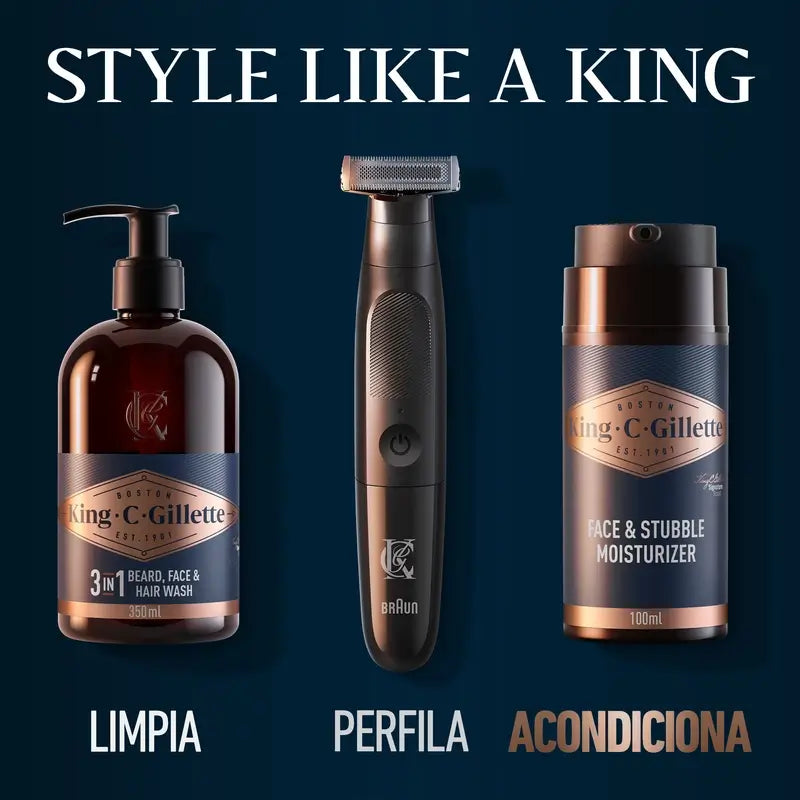 King C. Gillette ενυδατική κρέμα προσώπου και γενειάδας για άνδρες, βιταμίνη Β, 100 ml