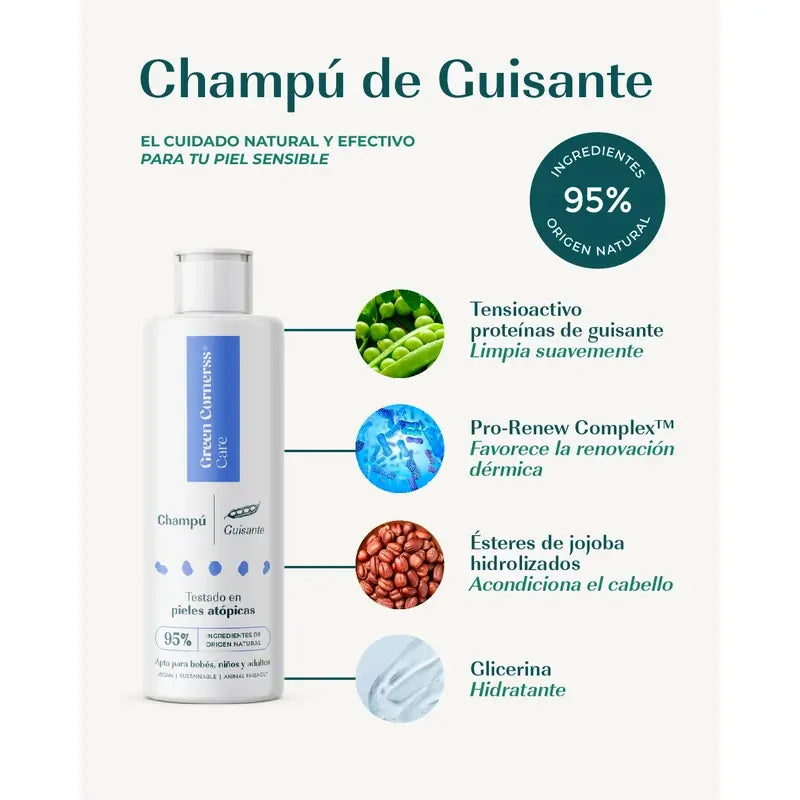Green Cornerss Σαμπουάν με μπιζέλι, 300 ml