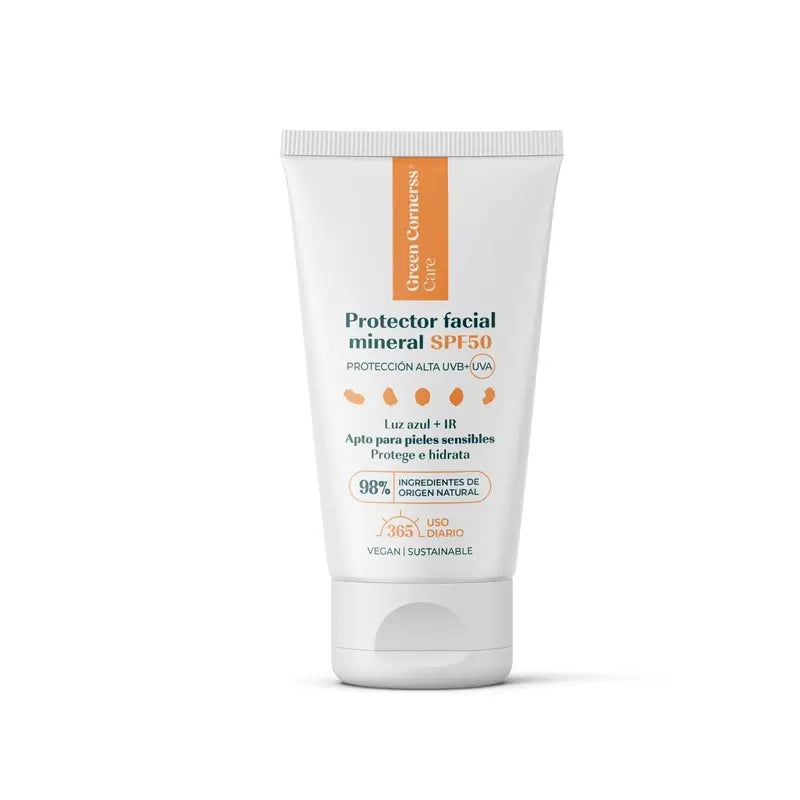 Green Cornerss Προστατευτικό Προσώπου με Ορυκτά SPF50, 50 ml