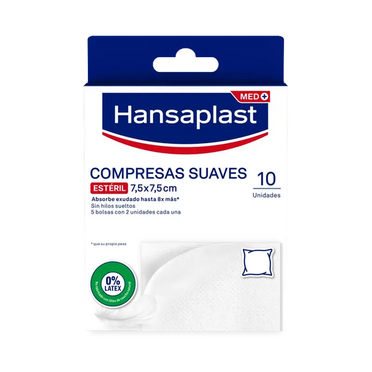 Hansaplast HP Απαλά Επιθέματα 7,5 x 7,5 εκ., 10 τεμάχια
