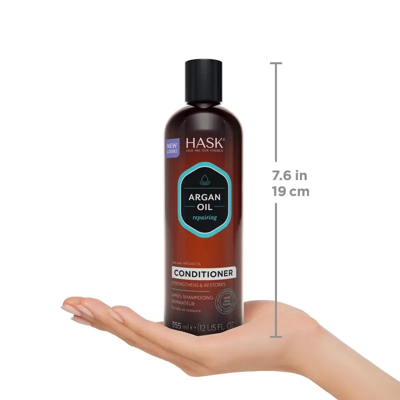 Hask Μαλακτικό για Επανόρθωση με Έλαιο Αργκάν, 355 ml