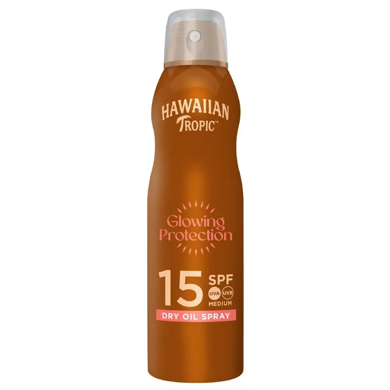 Hawaiian Tropic Λάδι σε μορφή σπρέι Glowing SPF 15 180 ml