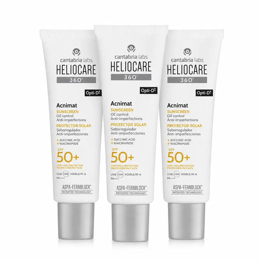 Heliocare 360 Acnimat SPF50+, 50 ml, συσκευασία των 3
