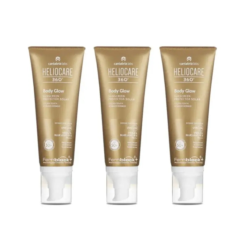 Heliocare 360º Body Glow, 3X100 ml 