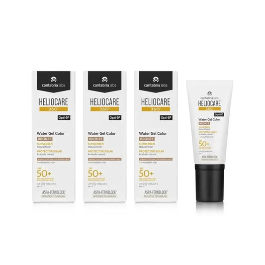 Heliocare 360º Color Water Gel Bronze SPF 50+, 3x50 ml 