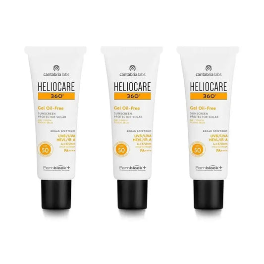 Heliocare 360º Gel Oil Free SPF 50+, 3×50 ml 