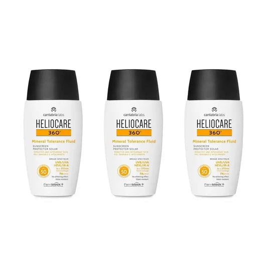 Heliocare 360º Mineral Tolerance Fluid SPF50, 3×50 ml 
