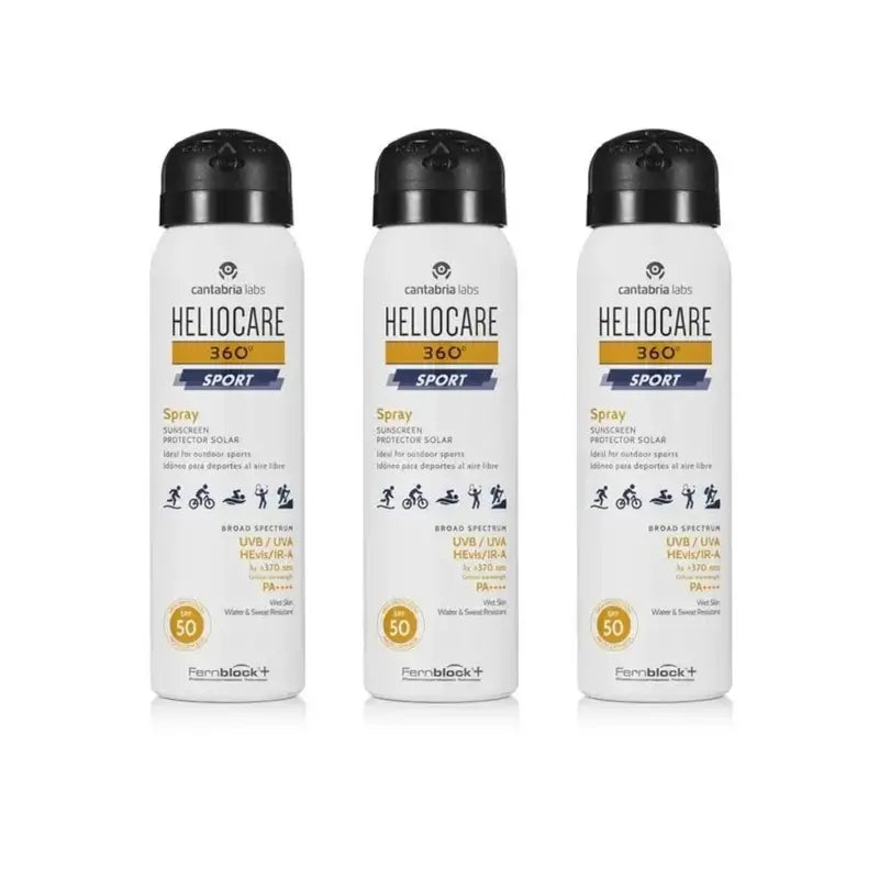 Heliocare 360º Sport Spray SPF 50, 3×100 ml 