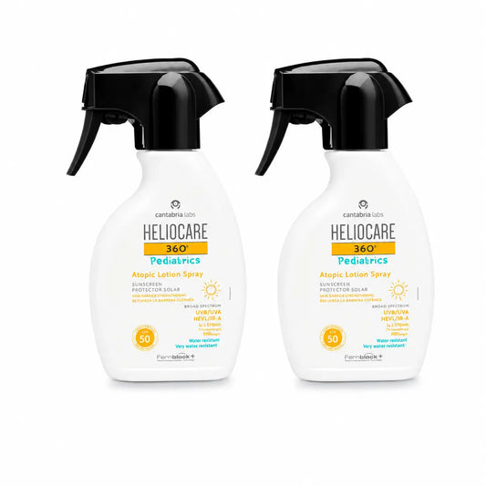 Heliocare Duplo 360º Pediatrics Atopic Lotion Spray SPF50, 2×250 ml