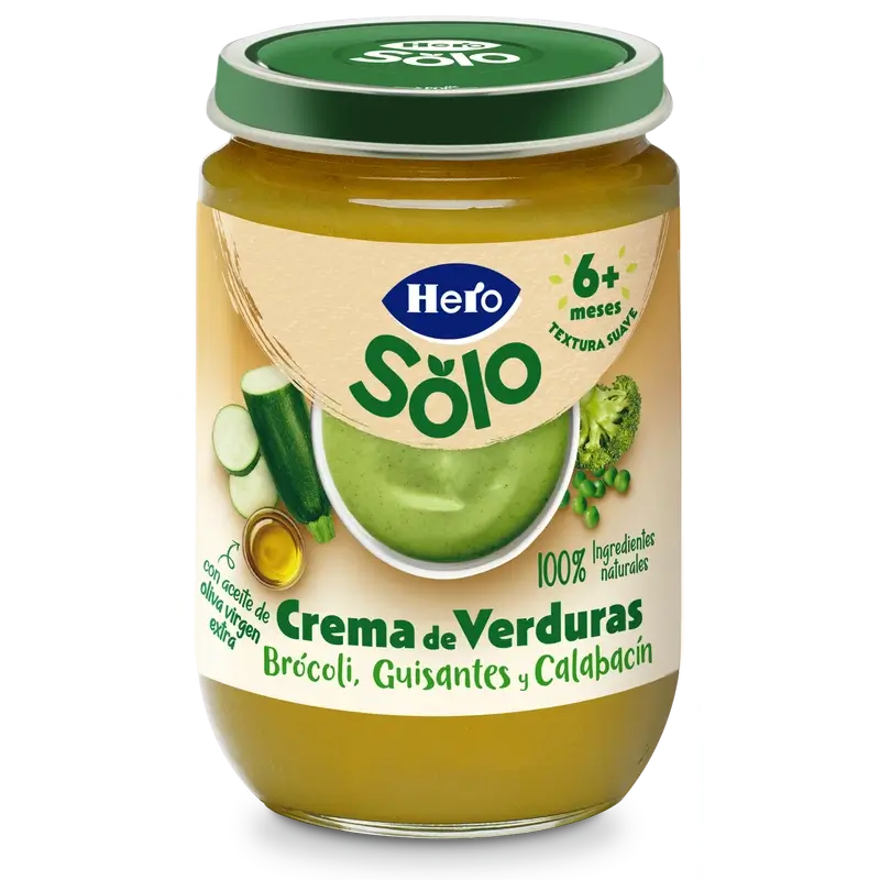 Hero Solo Cream of Vegetable Soup, Broccoli, Peas and Courgette , 190 g