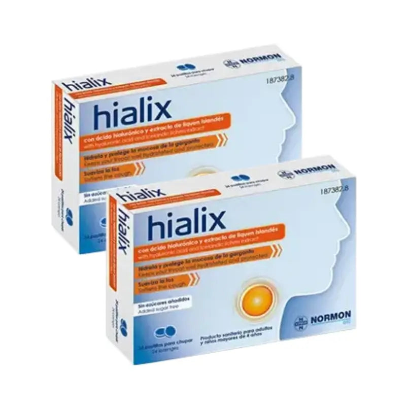 Hialix, 2X24 παστίλιες για πιπίλισμα 