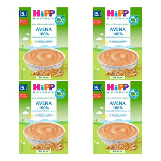 Hipp 100% Βιολογική Χυλό Βρώμης, Συσκευασία 4 x 200 γραμμάρια