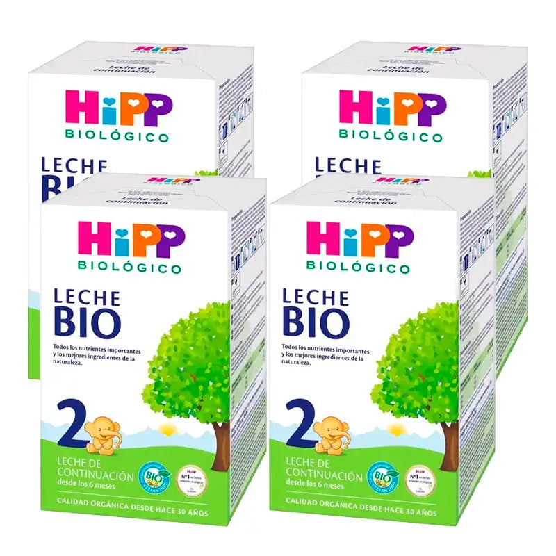 Hipp Milk 2 Bio, Pack 4 x 600 g