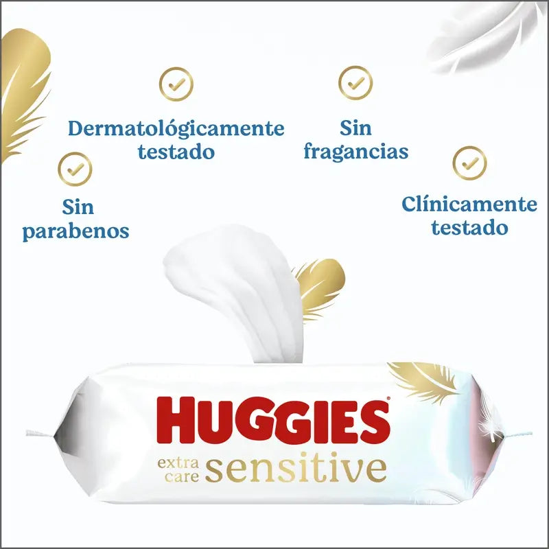 Huggies Extra Care Sensitive Μαντηλάκια, 144 τεμάχια