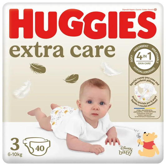 Huggies Extra Care Μέγεθος 3 (6-10 κιλά) Πάνες για μωρά Disney, 40 τεμάχια