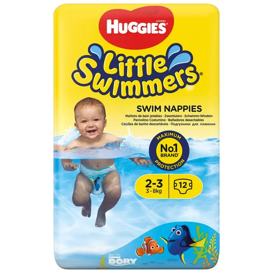 Huggies Little Swimmers Μέγεθος 2-3 (3 - 8 κιλά), Πάνες-μαγιό, 12 τεμάχια