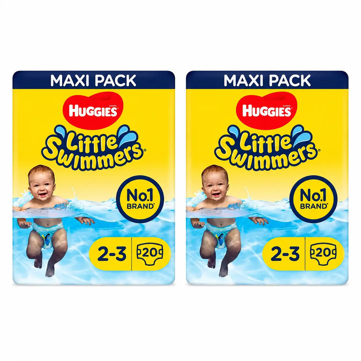 Huggies Little Swimmers Μέγεθος 2-3 (3 - 8 Kg), Πάνες-μαγιό, 20 τεμάχια, συσκευασία 2