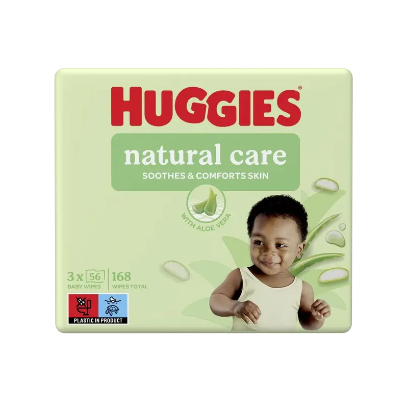 Μαντηλάκια Huggies Natural Care, 168 τεμάχια