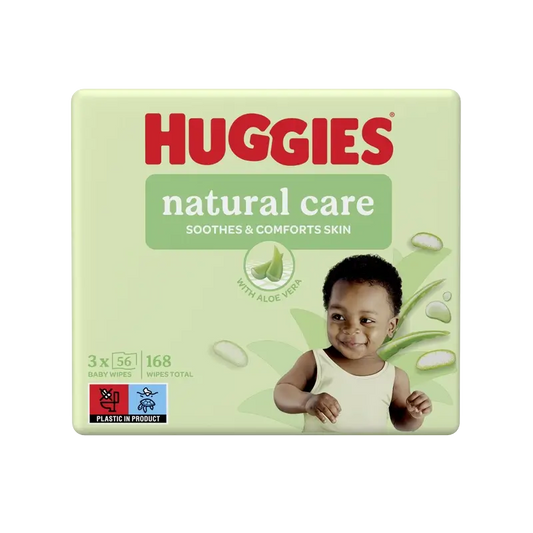 Μαντηλάκια Huggies Natural Care, 168 τεμάχια