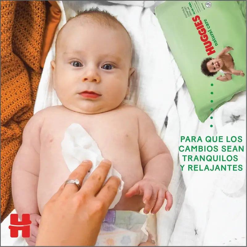 Μαντηλάκια Huggies Natural Care, 168 τεμάχια
