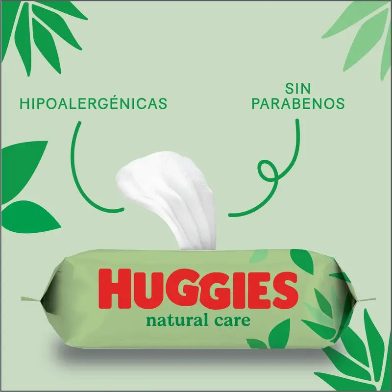 Μαντηλάκια Huggies Natural Care, 168 τεμάχια