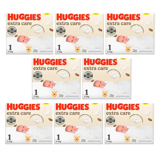 Huggies Πάνες Extra Care Μέγεθος 1, Συσκευασία 8 x 28 τεμάχια