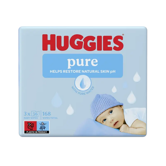 Μαντηλάκια Huggies Pure, 168 τεμάχια