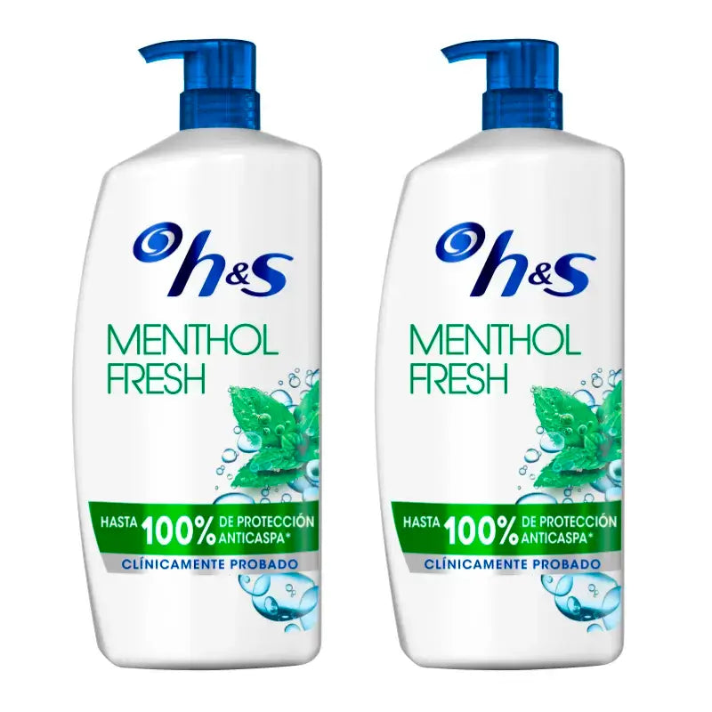 H&S Menthol Σαμπουάν, Συσκευασία 2 x 1000 ml
