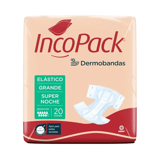 Incopack Anatomical Elastic Anatomical Super Night Large Size, 80 pcs.