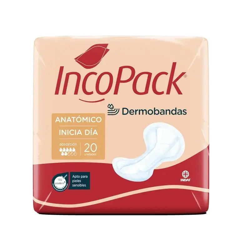 Incopack Inicia Anatomical Day , Pack 2, 160 Units.