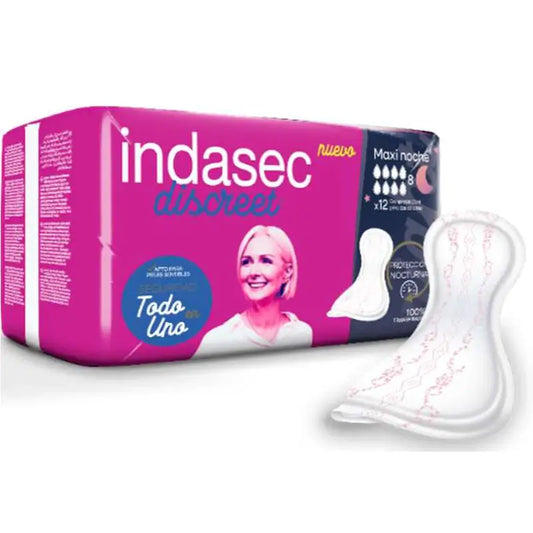 Indasec Discreet Maxinoche, 12 τεμάχια